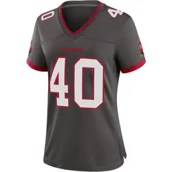 Women's Mike Alstott Tampa Bay Buccaneers Pewter Alternate Jersey - Game