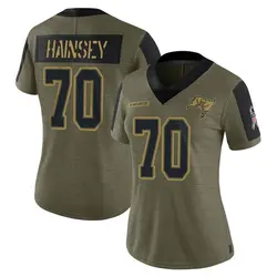 Women's Robert Hainsey Tampa Bay Buccaneers 2021 Salute To Service Jersey - Olive Limited