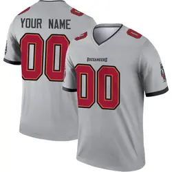 Youth Custom Tampa Bay Buccaneers Inverted Jersey - Gray Legend