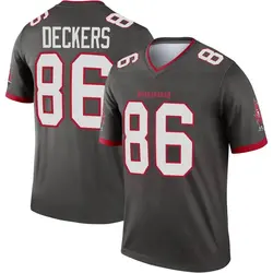 Youth Evan Deckers Tampa Bay Buccaneers Pewter Alternate Jersey - Legend