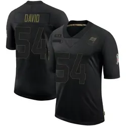 Youth Lavonte David Tampa Bay Buccaneers 2020 Salute To Service Jersey - Black Limited