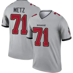 Youth Lorenz Metz Tampa Bay Buccaneers Inverted Jersey - Gray Legend