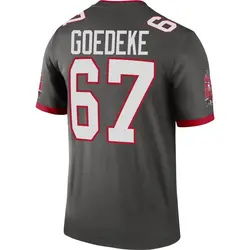 Youth Luke Goedeke Tampa Bay Buccaneers Pewter Alternate Jersey - Legend