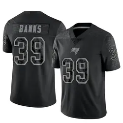 Youth Marcus Banks Tampa Bay Buccaneers Reflective Jersey - Black Limited