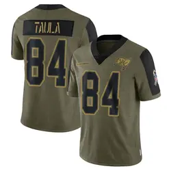 Youth Tanner Taula Tampa Bay Buccaneers 2021 Salute To Service Jersey - Olive Limited