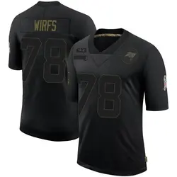 Youth Tristan Wirfs Tampa Bay Buccaneers 2020 Salute To Service Jersey - Black Limited