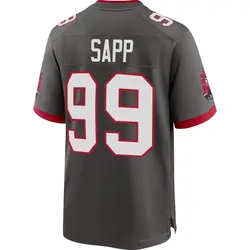 Youth Warren Sapp Tampa Bay Buccaneers Pewter Alternate Jersey - Game